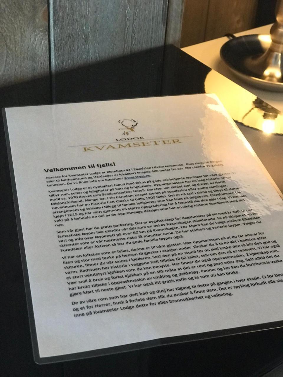 Kvamseter Lodge Eikedalen Eksteriør billede